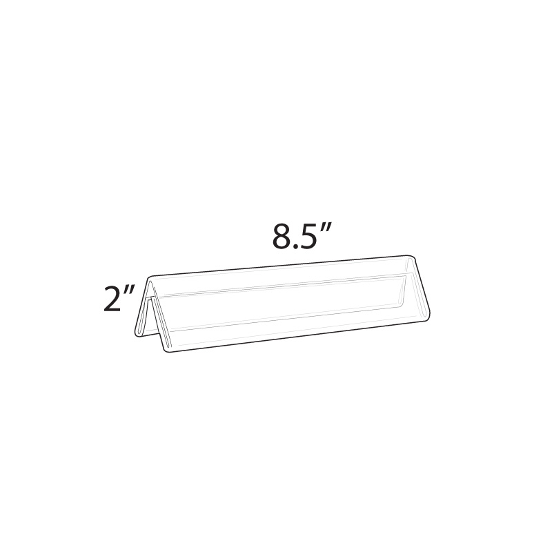 Acrylic Sign Holder Name Plate 8.5 x 2 in (Set of 10)